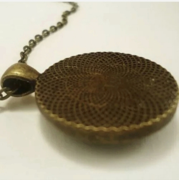 New Brimstone or Leviathan Cross Symbol Cabochon Brass Necklace. - Picture 5 of 7